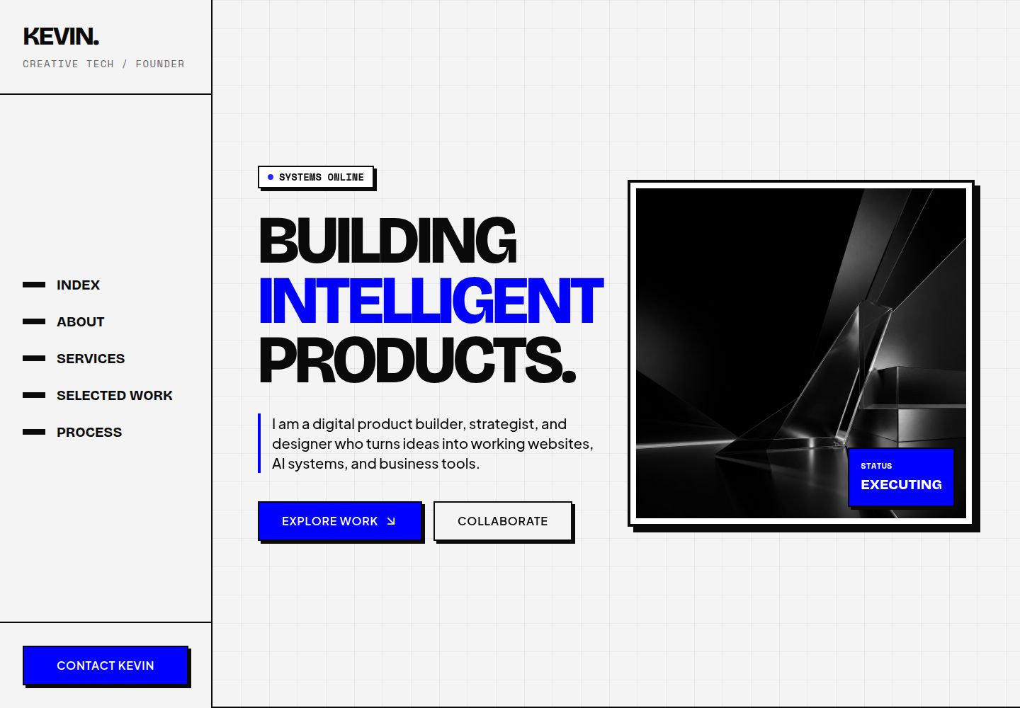 Founder Portfolio homepage